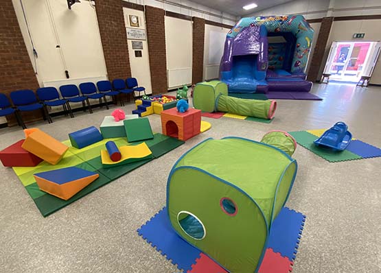 Silver Soft Play & Party Castle & Slide Combo